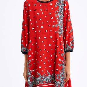 Zara Print Dress - Size Large
